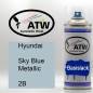 Preview: Hyundai, Sky Blue Metallic, 2B: 400ml Sprühdose, von ATW Autoteile West.